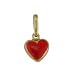 18Kt Yellow Gold Red Heart Charm Solid (8mm/14mm with Bail)