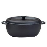 K&uuml;chenprofi Bratentopf  33 cm oval, mit Deckel schwarz