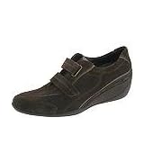 Stonefly Fancy B | Ladies Hook and Loop Shoes Dark Brown by Stonefly