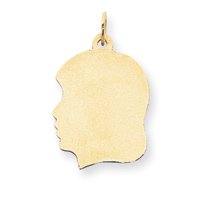 14k Plain Med 018 Gauge Engraveable Boy