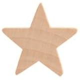 1" Wooden Stars, Natural Unfinished Wooden Star Cutout Shape (1 Inch) - Bag of 100