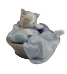 Nao Comfy Kitty Porcelain Figurine