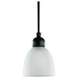 Sea Gull Lighting 61035-777 Metropolis One-Light Mini Pendant, Copper Revival Finish with Satin Etched Glass