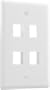 Petra 310-204Wh Keystone Wall Plates (4-Cavity, White)
