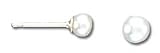 Solid Sterling Silver 5mm Pearl Earrings