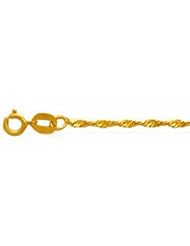 14k Gold Singapore Twisted Chain-1.5mm 16 , 18 , 20 or 24 IN