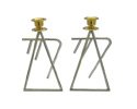 Candle Holders for Shabbat and Jewish Holiday Made in Israel Gold and Silver Plated