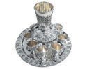 Kiddush Cups for Shabbat and Jewish Holiday. 8 cups Silver Plaed with wine Fountain