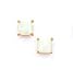 14k Yellow 5 mm Square Opal Friction-Back Stud Earrings