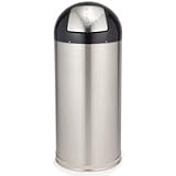 Rubbermaid 9632 Marshal Stainless Steel Container with 13 3 / 4 U.S. gal - 52 L - Galvanized Liner - Stainless Steel