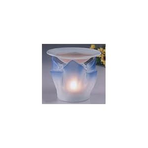 Aromatherapy Scented Oil Diffuser Wavy Glass Short Blue Design by 