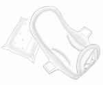 Versalon Peri Pad Maternity Length Adhesive Backing Post Pardum Matern Pad - Case of 12