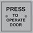 MS Sedco 59 Series 4 1/2 Square Switches w/ Stainless Steel Face Plate PRESS TO OPERATE DOOR