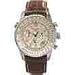 Rotary Men's Cream Dial Chronograph Brown Strap Watch (9350380)