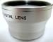 37MM High Definition 0.5X Wide Angle Converter Lens - Silver