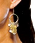 Spartan Queen Coin Earrings Costume Accessory