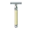 Edwin Jagger Double Edge (DE) Chrome & Ivory Color Handle Safety Razor