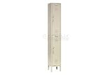Capital Locker Double Tier 12x15x36 2 Door Assembled Tan