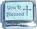 Clearly Charming You Are Blessed Italian Charm Bracelet Link