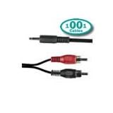 1001Cables - 3.5 Stereo Jack Plug to 2 x Phono Plug 2.5m