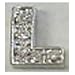 Crystal Letter L Floating Charm for Heart Lockets