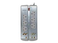 Belkin AV Isolator Home Cinema Surge Protector, 6 Sockets, 3m Cable