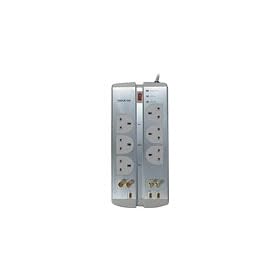 Belkin AV Isolator Home Cinema Surge Protector, 6 Sockets, 3m Cable