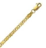 14k Yellow Gold 16 Inch X 3.0 mm Heart Chain Necklace