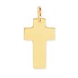 14K HIGH POLISH CROSS FITS 4MM