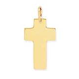 14K HIGH POLISH CROSS FITS 4MM