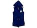 Skechers Kids French Terry Hooded Romper (Big Kids) | Girl's Sleeveless Navy Seal
