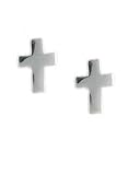 Argento Vivo Small Cross Post Earrings