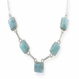 Rectangular Larimar Choker by Larimar