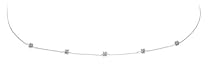 Platinum Beaded Necklace, 18"