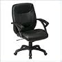 Office Star FL6431 Tan Faux Leather Mid Back Managers Office Desk Chairs
