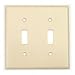 001-86009 DOUBLE SWITCH PLATE COLOR:IVORY