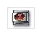 Oval Cabochon Garnet Classic Tourmaline, Italian Charm by Nomination Charms