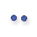 14k 3mm Synthetic Blue Spinel Birthstone Childrens Earrings