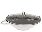 bodum chambord enameled cast iron wok w/ glass lid – white