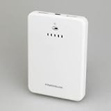 【iPhone4S iPad 携帯 スマートフォン充電対応】PowerBank USBモバイル大容量バッテリー5000mAh 2ポートUSB出力（ホワイト）