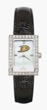 Anaheim Mighty Ducks Ladies Allure Black Leather Strap Watch
