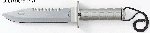 MEDIUM SURVIVAL KNIFE W/ NYLON SHEATH - SILVER