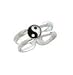 Toe Ring - Sterling Silver Enameled Ying-Yang Toe Ring