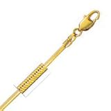 14k Yellow Octagonal 22 Inch X 1.1 mm Snake Chain Necklace