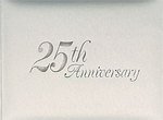 25th Wedding Anniversary : Silver 25th Anniversary Guest Book