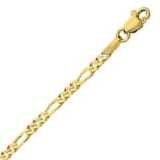 14k Yellow Gold 18 Inch X 2.6 mm Figaro Chain Necklace