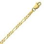 14k Yellow Gold 10 Inch X 2.6 mm Figaro Chain Anklet - JewelryWeb