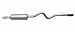 Single Rear Exhaust Kit Exits In Stock Location Incl. Superflow™ CTF Muffler/Pipes/3.5 in. Stainless Tip/Hangers/Clamps/Hardware Aluminized