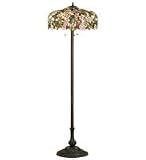 Meyda Tiffany Cherry Blossom Mahogany Bronze Tiffany Floor Lamp - MEY-66466