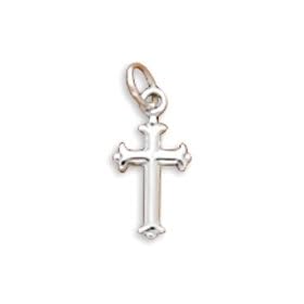 Extra Small Silver Cross Charm - Free Shipping